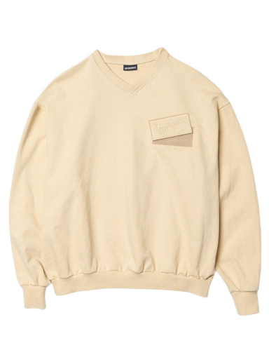 Pulover Jacquemus Le Santon Wavey Logo Regular Fit Bež | 226JS045-2177-150