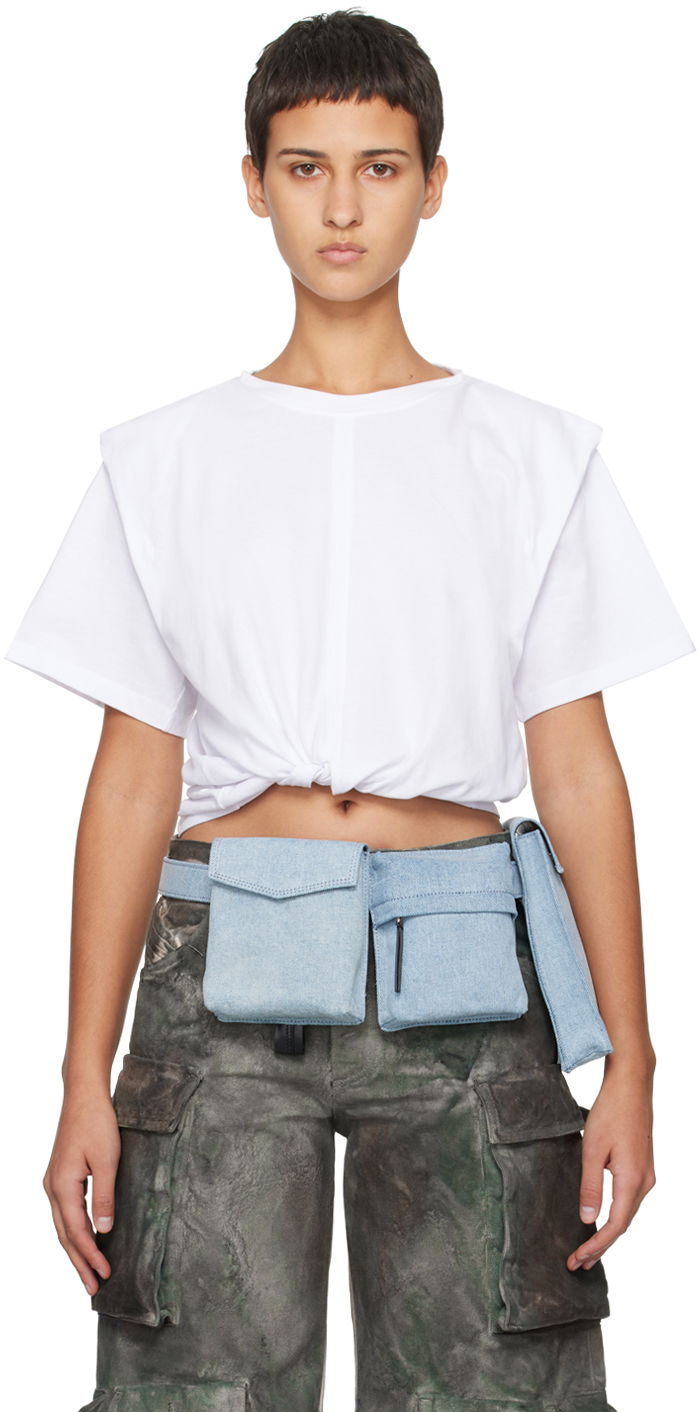 Krop-top The Attico The Attico Denim Belt Bag Bela | 241WKE11 D073, 0