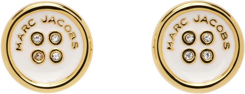 Uhani Marc Jacobs Marc Jacobs 'The Button Stud' Earrings Kovinski | 2R4JER001J35