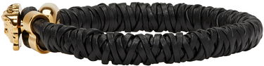 Zapestnica Versace Versace Woven Medusa Bracelet Črna | DG06691 DMTN, 2