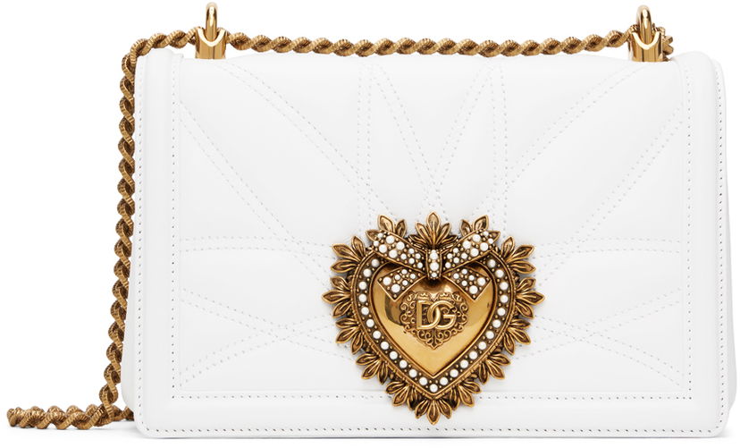 Torbica Dolce & Gabbana White Medium Devotion Bag Bela | BB7158 AW437