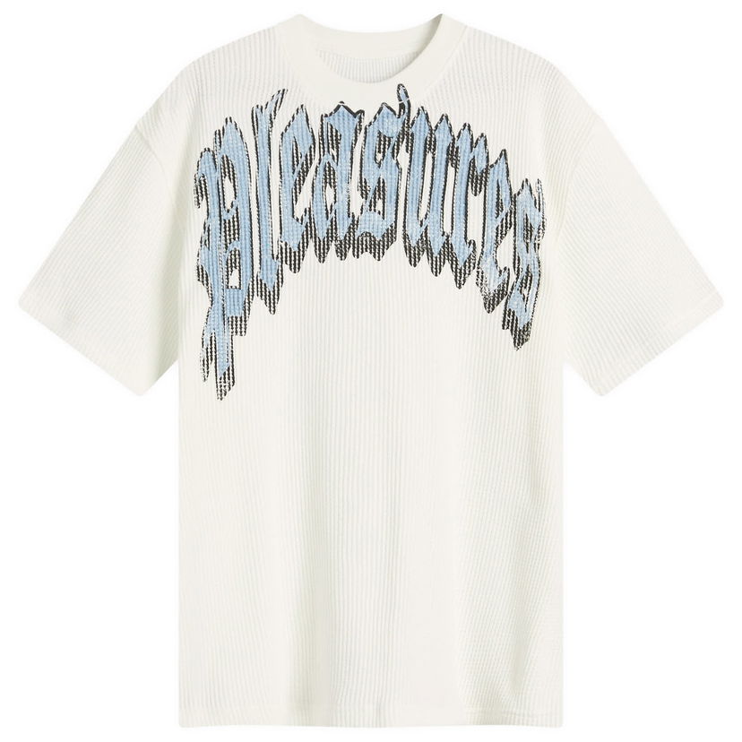 Majica Pleasures Pleasures Twitch Waffle T-Shirt, Size Small Bela | P25SP024-WHT
