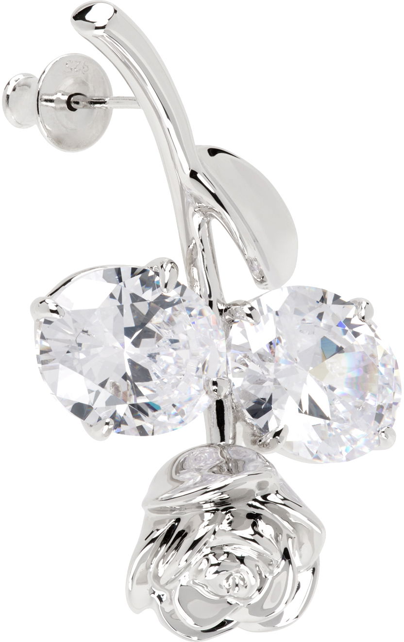 Uhani SHUSHU/TONG SHUSHU/TONG YVMIN Edition Upside Down Rose Single Earring Kovinski | 22329SLV00DR, 1