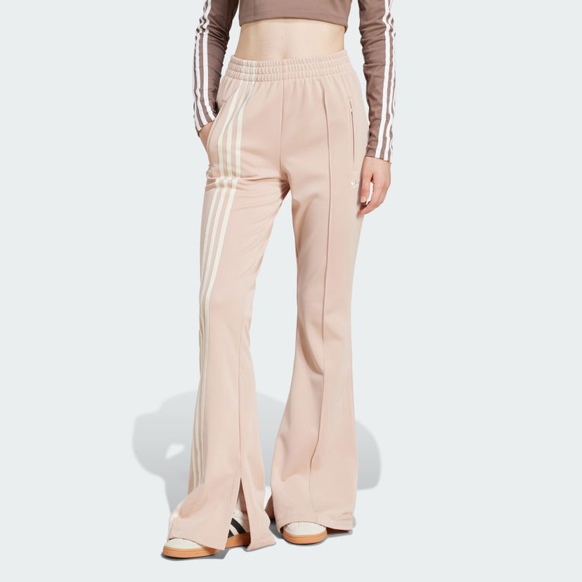 Trenirka adidas Performance 3-Stripes Flared Firebird Track Pants Roza | JJ0935