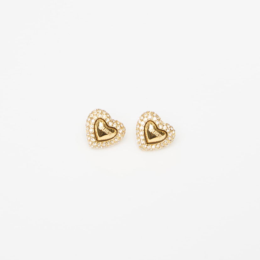 Uhani GUESS Beloved Heart Stud Earrings with Stones Večbarvna | JUBE05020JWYG-GOLD