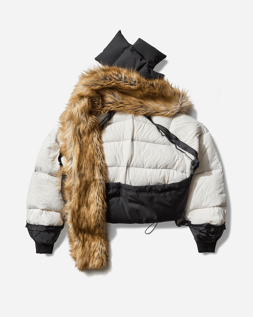 Puhovka Ottolinger Deconstructed Puffer Jacket with Faux Fur Stole Bela | 10970340901 5