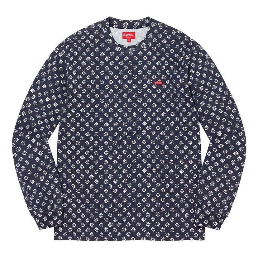 Majica Supreme Small Box Long Sleeve T-Shirt Modra | SUP-FW22-783