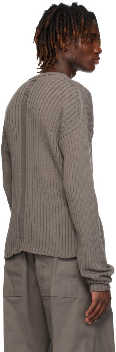 Pleteni pulover Rick Owens Rick Owens Hollywood Round Neck Sweater Siva | RU01E5664 KEC, 2