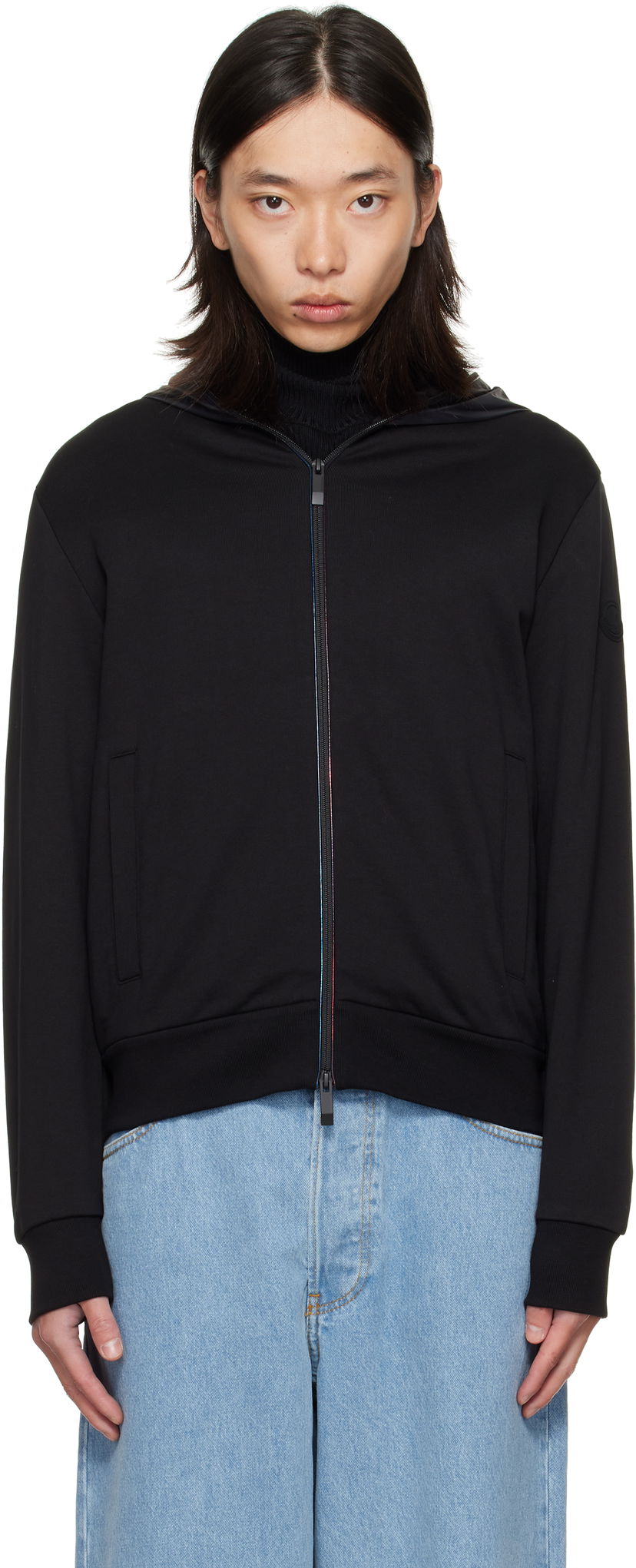 Jakna Moncler Moncler Zip Up Cardigan Jacket Črna | K20918G0001389AZY