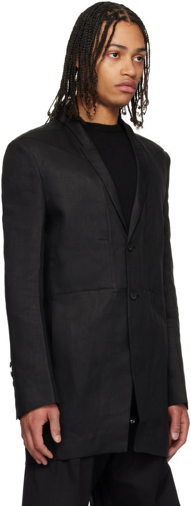 Jakna Rick Owens Rick Owens Hollywood Lido Blazer Črna | RU01E5753 TWL, 1