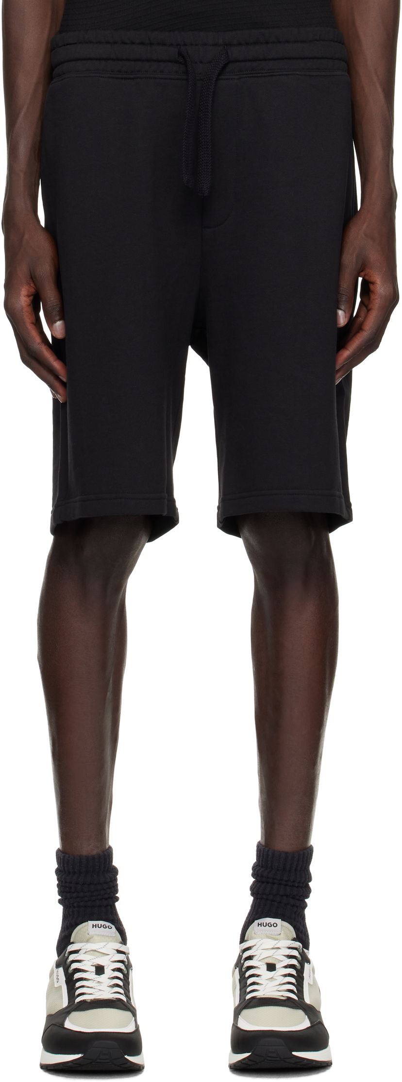 Kratke hlače BOSS Hugo Cotton-Terry Shorts Črna | 50530696