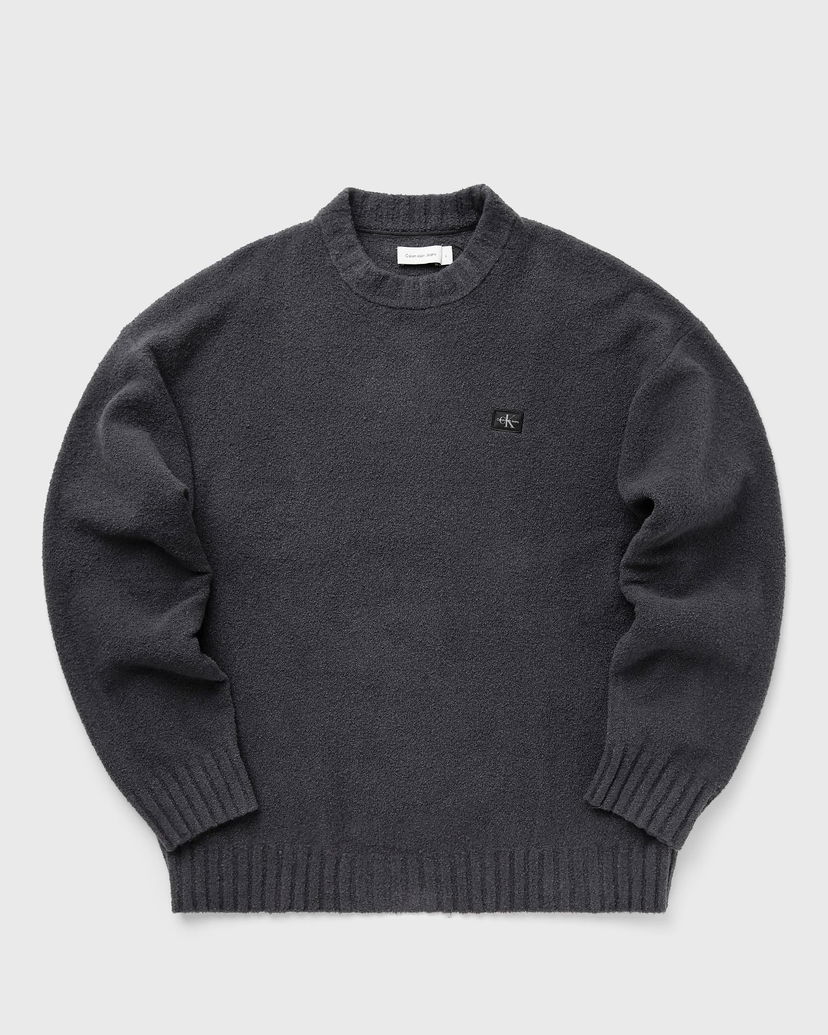 Pleteni pulover CALVIN KLEIN BOUCLE BOXY SWEATER Črna | J30J326202BAN