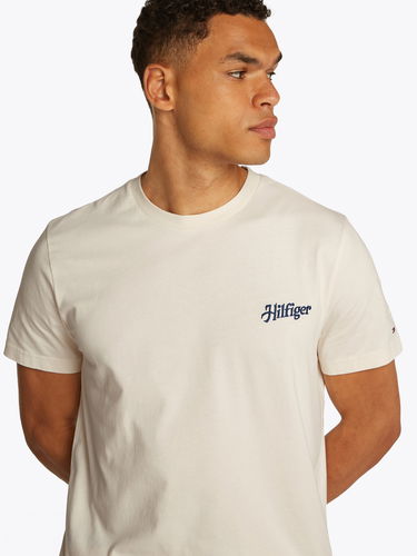 Majica Tommy Hilfiger Tommy Hilfiger Summer Script Logo T-Shirt Bež | MW0MW38643Z00, 3