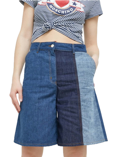 Kratke hlače Moschino Love Denim Shorts Mornarica | W.O.198.80.T.365A