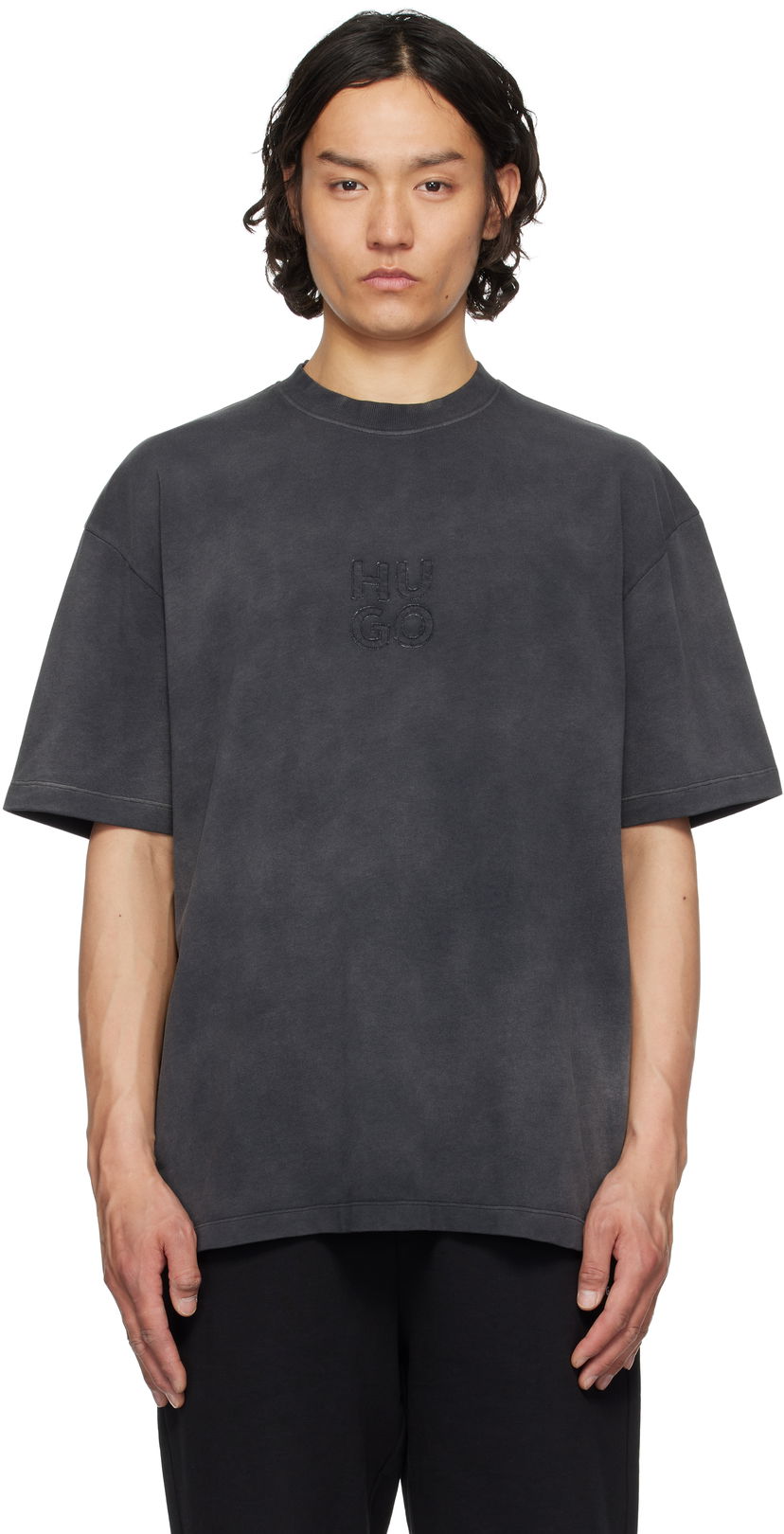 Majica BOSS Hugo Logo Appliqué T-Shirt Siva | 50535302