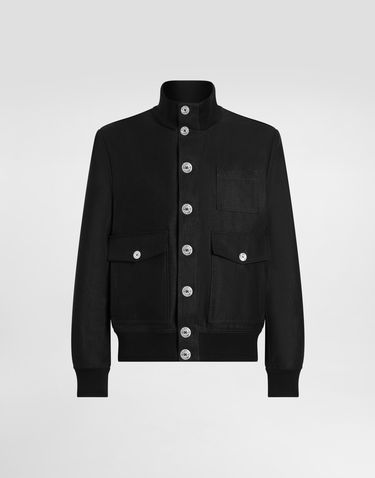 Jakna Dolce & Gabbana Dolce & Gabbana Linen Blouson Jacket Črna | G9BOFTFU4LXN0000, 0