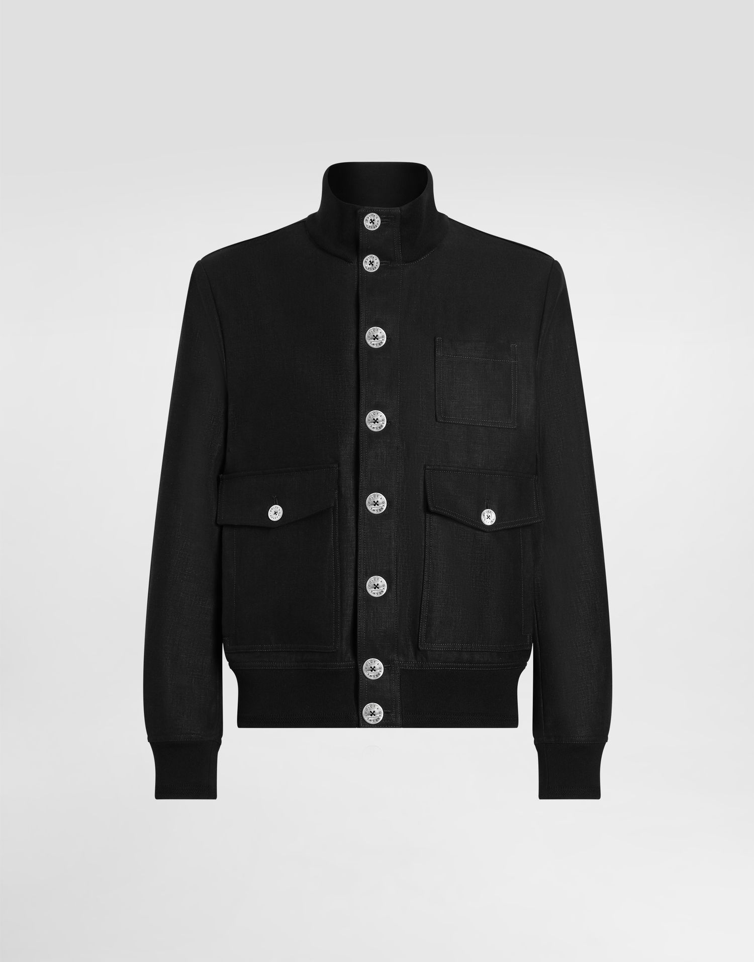 Jakna Dolce & Gabbana Dolce & Gabbana Linen Blouson Jacket Črna | G9BOFTFU4LXN0000, 0