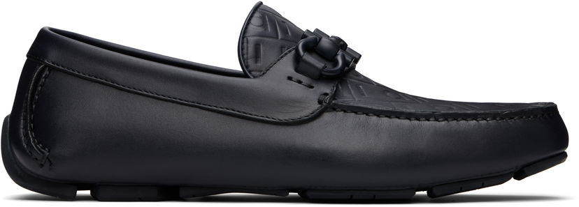 Nega čevljev FERRAGAMO Salvatore Ferragamo Gancini Ornament Driver Loafers Mornarica | 778804