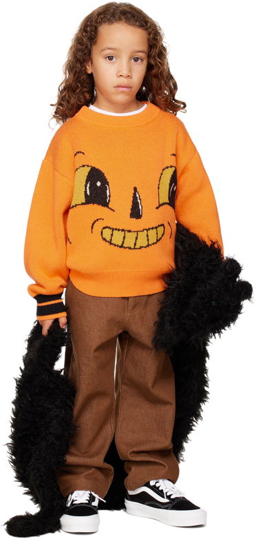Pleteni pulover Perks And Mini Perks and Mini Kids Jack-O-Lantern Sweater Oranžna | 55004, 3