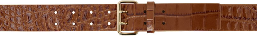 Pasovi Anine Bing Anine Bing Mila Crocodile Leather Belt Rjava | A-12-10973-BWN1