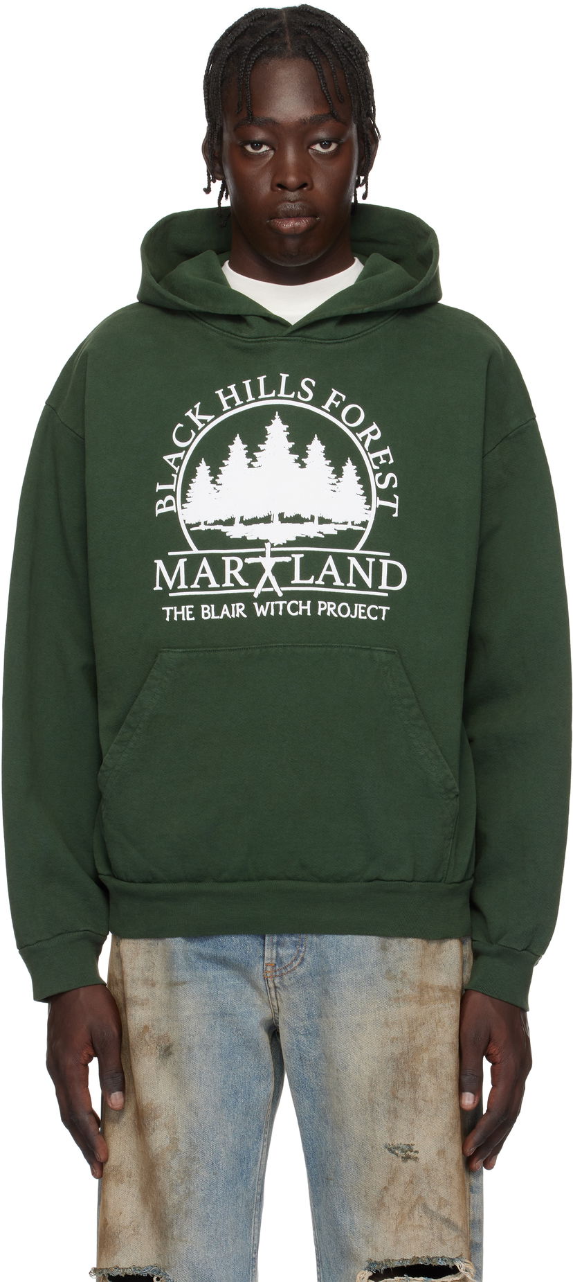 Pulover Online Ceramics Online Ceramics Blair Witch Project 'Black Hills Forest Map' Hoodie Zelena | Black Hills Forest Hoodie