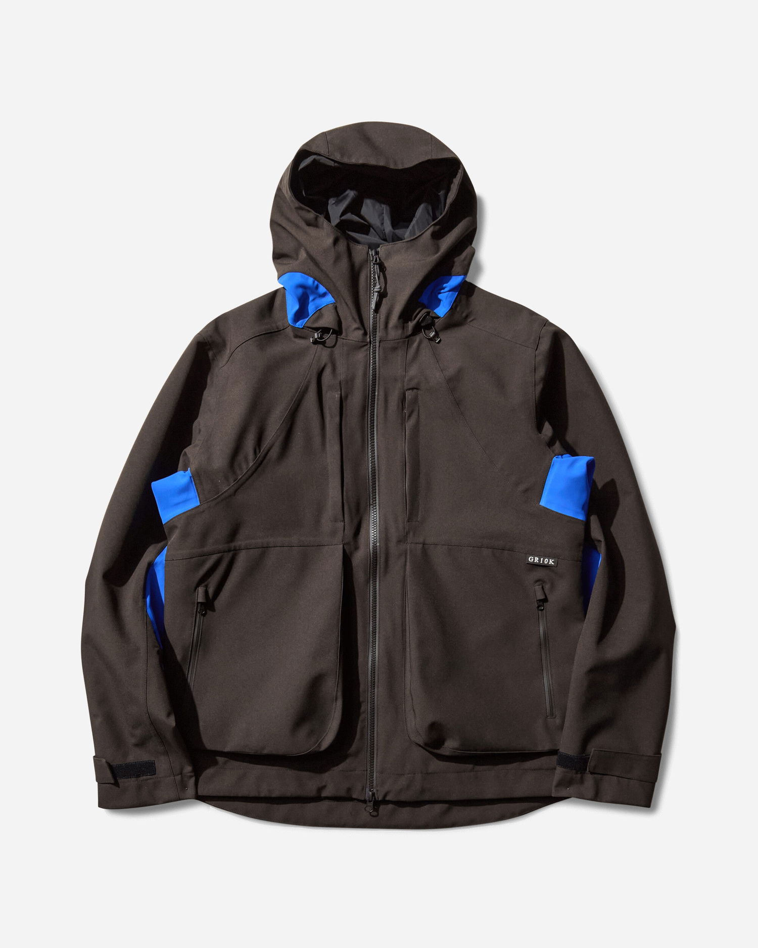 Vetrovka GR10K Skeleton Shell II Hoodie Črna | CG031190AC05 05, 1