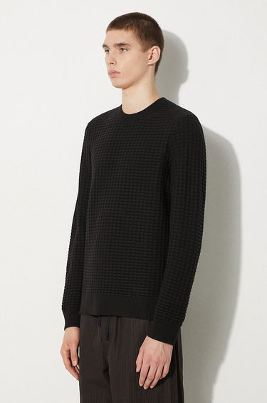 Pleteni pulover Samsoe Samsoe Samsoe Samsoe Textured Knit Sweater Črna | M23300077, 3