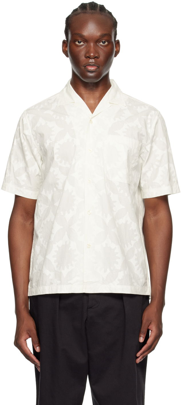 Srajce Universal Works Universal Works Minari Print Resort Shirt Bela | P3078