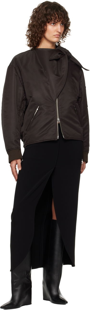 Bomber jakna Courrèges Courrèges Bow Collar Bomber Jacket Črna | 424CBL218NY0020, 3