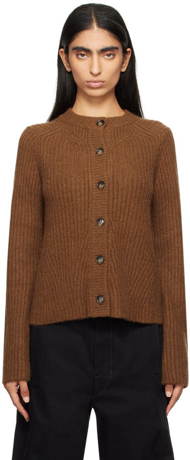 Pleteni pulover Loulou de Saison Loulou de Saison Emin Knit Cardigan Rjava | EMIN, 0