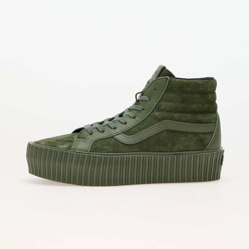 Skateboarding Vans Sk8-Hi Reissue 38 Platform LX Suede/Leather Army Zelena | VN000CNFARM1