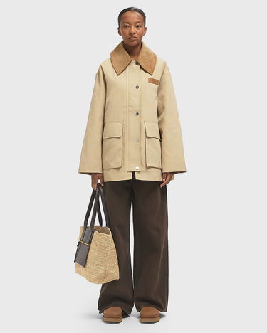 Jakna GANNI Twill Midi Jacket Bež | W0757-531, 1