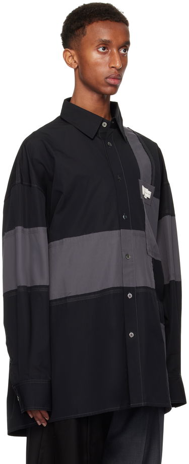 Srajce Feng Chen Wang Feng Chen Wang Deconstructed Patchwork Shirt Črna | FMF18SR02, 1