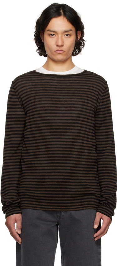 Pleteni pulover The Row The Row Striped Lillard Sweater Rjava | 885-Y889, 0