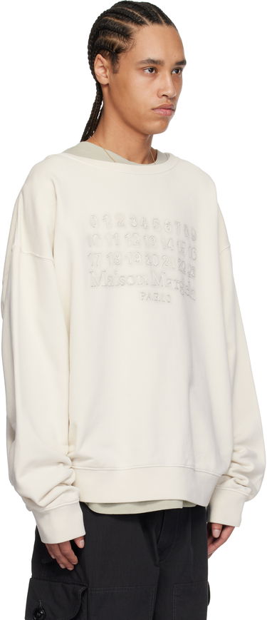 Pleteni pulover Maison Margiela Maison Margiela Embroidered Sweatshirt Siva | S50GU0230 M25017, 4