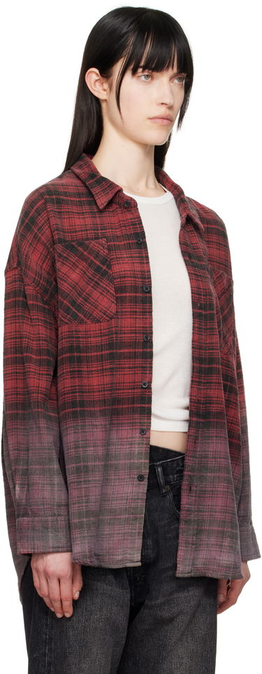 Srajce R13 R13 Dip-Dye Plaid Overshirt Rdeča | R13WR015-R460B, 1