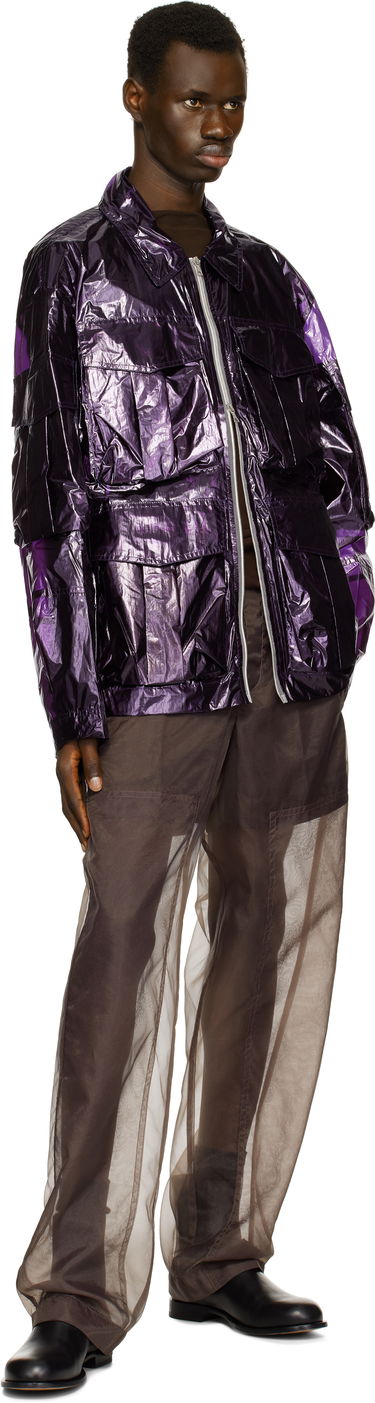 Vetrovka Dries Van Noten Dries Van Noten Overdyed Transparent Jacket Lila | 251-020532-1258, 3