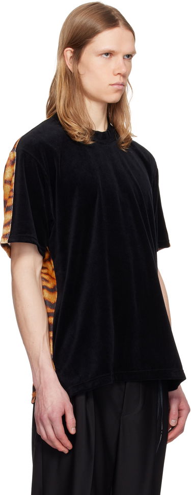 Majica Mastermind WORLD Mastermind World Regular Fit Switched Animal Velour T-Shirt Črna | MW25S14-TS001-018, 1