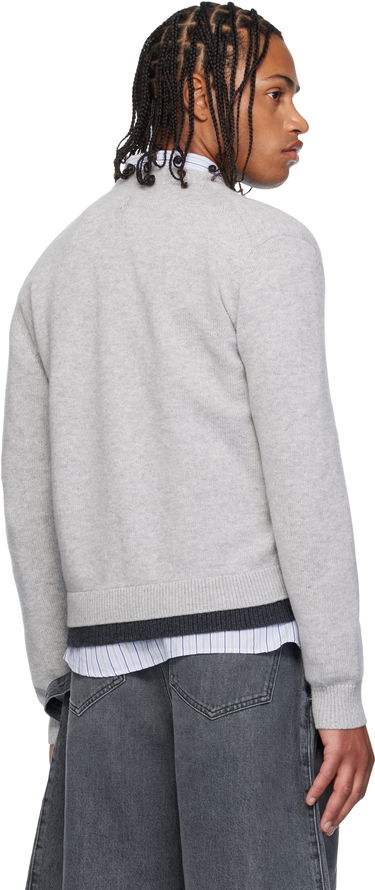 Pleteni pulover JW Anderson JW Anderson Layered Cardigan Siva | KW1434-YN0423, 2