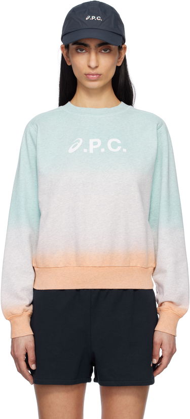 Pleteni pulover A.P.C. A.P.C. ASICS Edition Dip Dye Sweatshirt Zelena | COEZD-F27957, 0