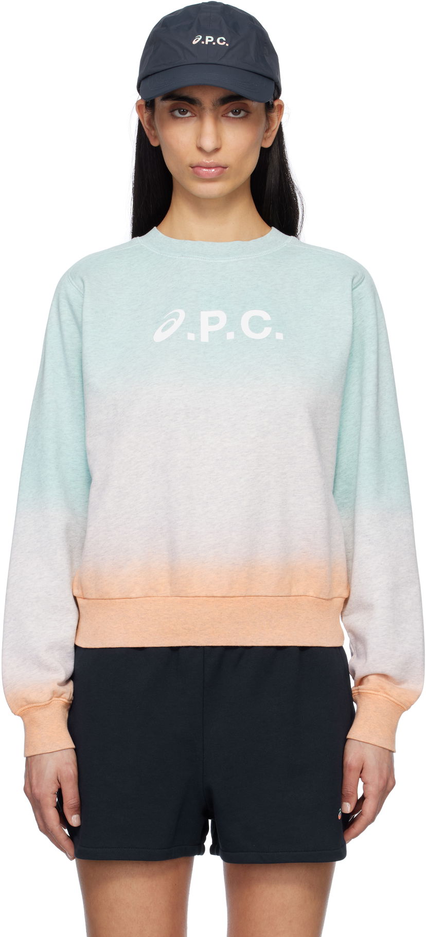 Pleteni pulover A.P.C. A.P.C. ASICS Edition Dip Dye Sweatshirt Oranžna | COEZD-F27957