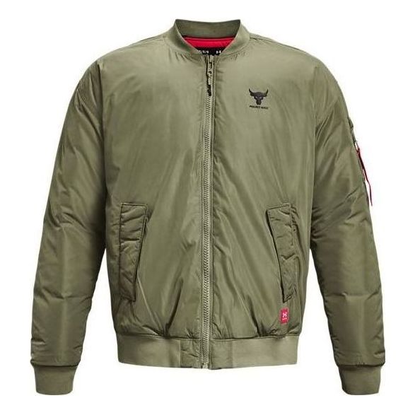 Bomber jakna Under Armour Project Rock Insulated Bomber Jacket Zelena | 1374425-346