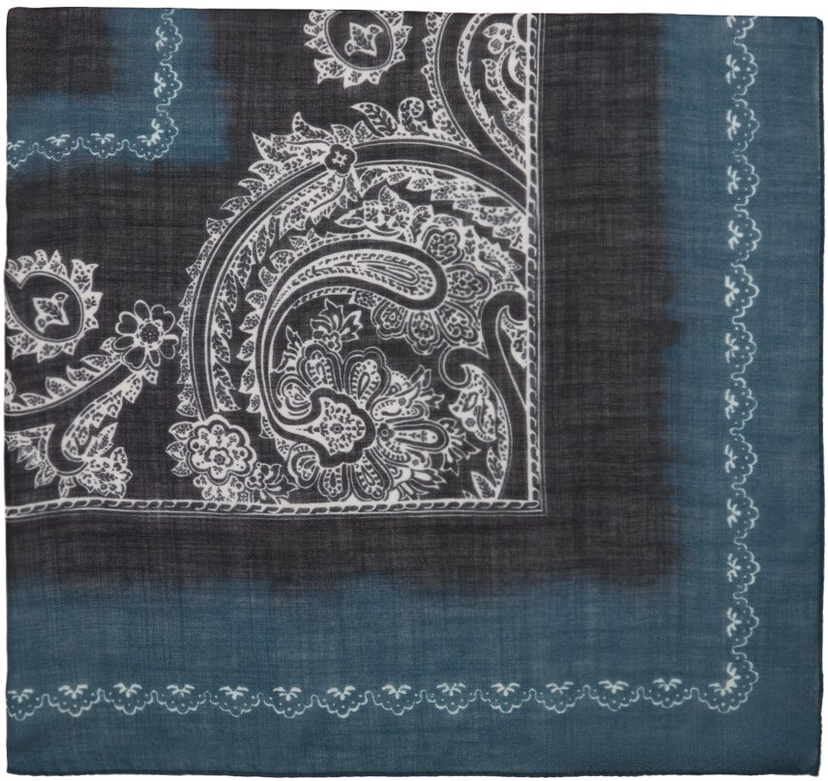 Šala Acne Studios Printed Scarf Mornarica | CA0266-
