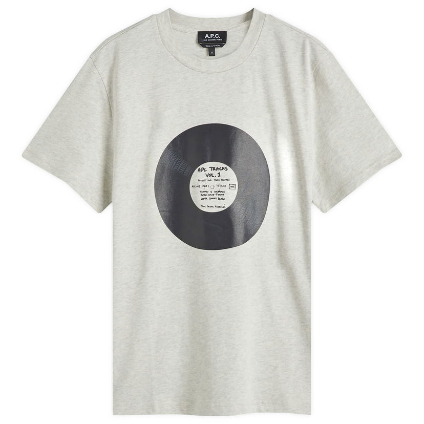 Majica A.P.C. Graphic T-Shirt with Turntable Print Siva | COBQX-M26484-PAA