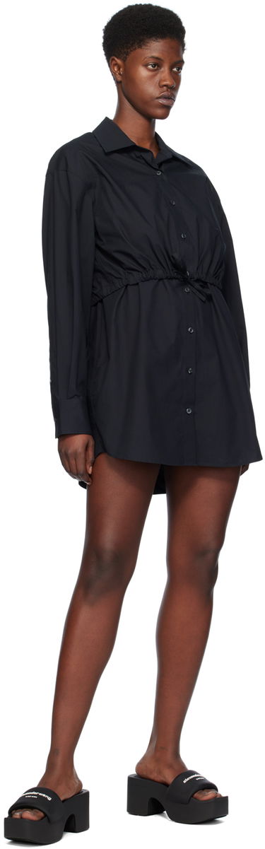 Obleke Alexander Wang Layered Shirt Dress Črna | 4WC1246245, 3