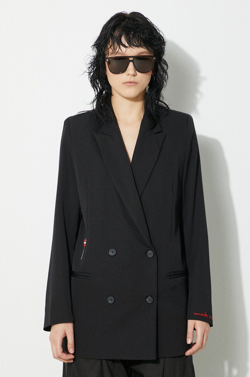 Plašči Fiorucci Fiorucci Double-Breasted Blazer Črna | W01FPBDO044KN03BK01, 0
