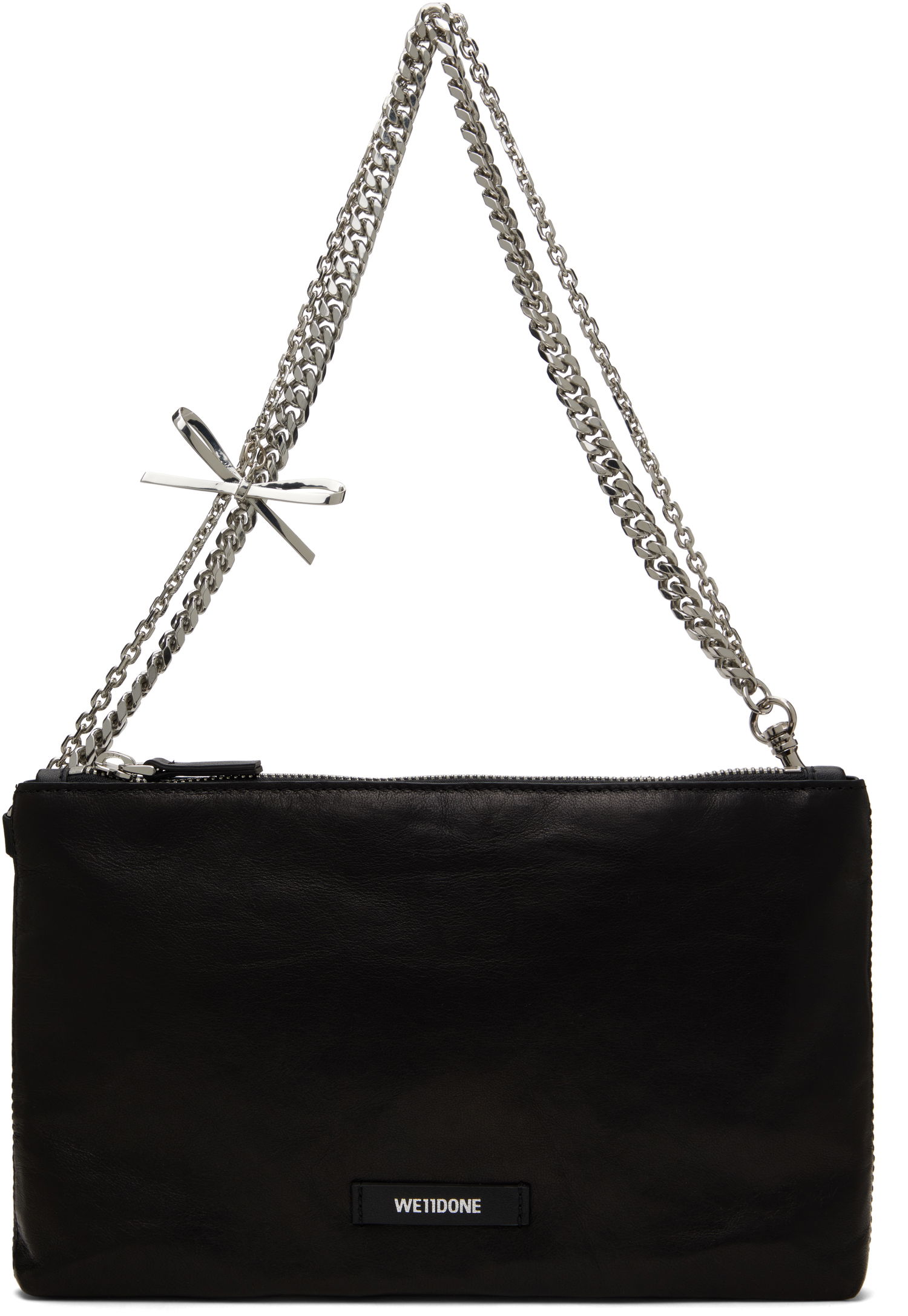 Torba za čez ramo We11done We11done Ribbon Chain Shoulder Bag Črna | WD-AB0-25-480-U-BK, 0