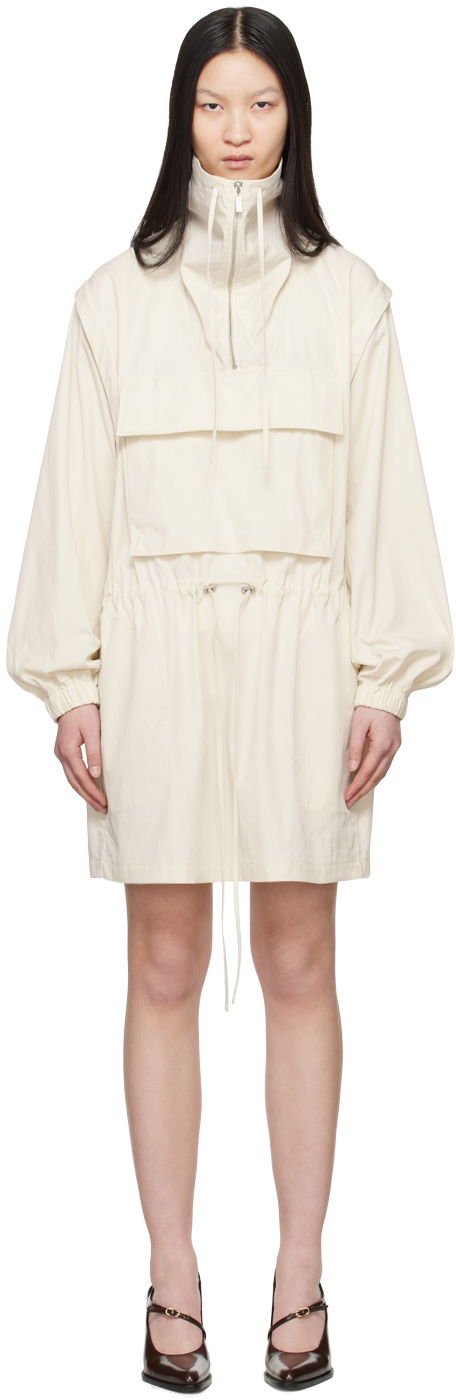 Obleke Helmut Lang Helmut Lang Gusset Minidress Bež | O04HW601, 0