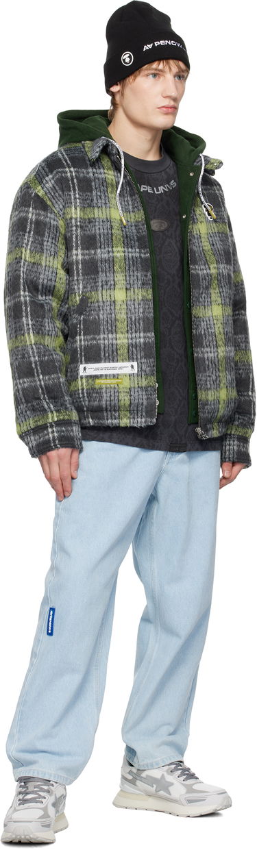 Bomber jakna AAPE by A Bathing Ape AAPE by A Bathing Ape Moonface Logo Check Hooded Jacket Večbarvna | AAPJKM7681XXNGYM, 3