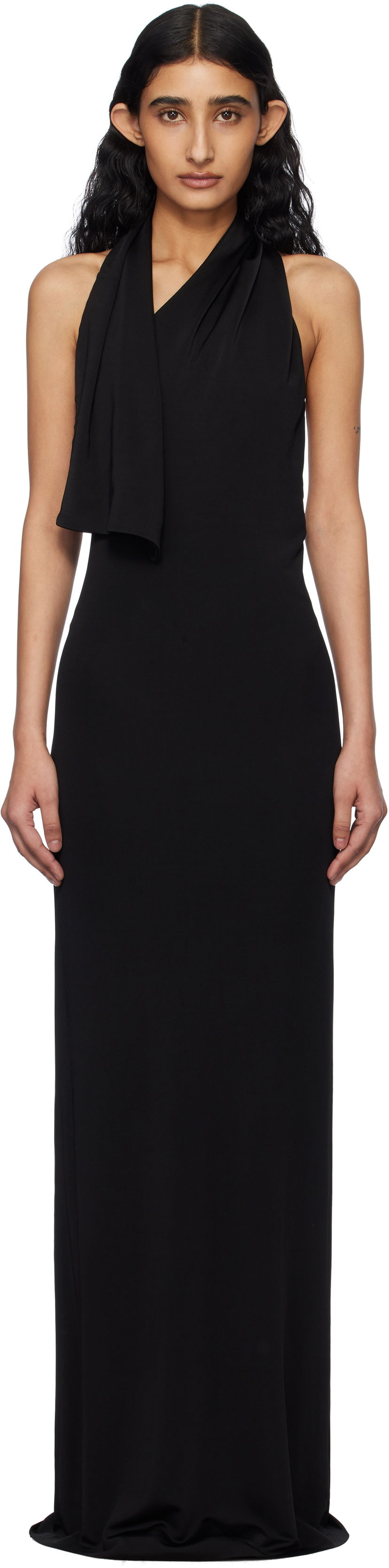 Obleke Khaite KHAITE Roza Maxi Dress Črna | 54614132